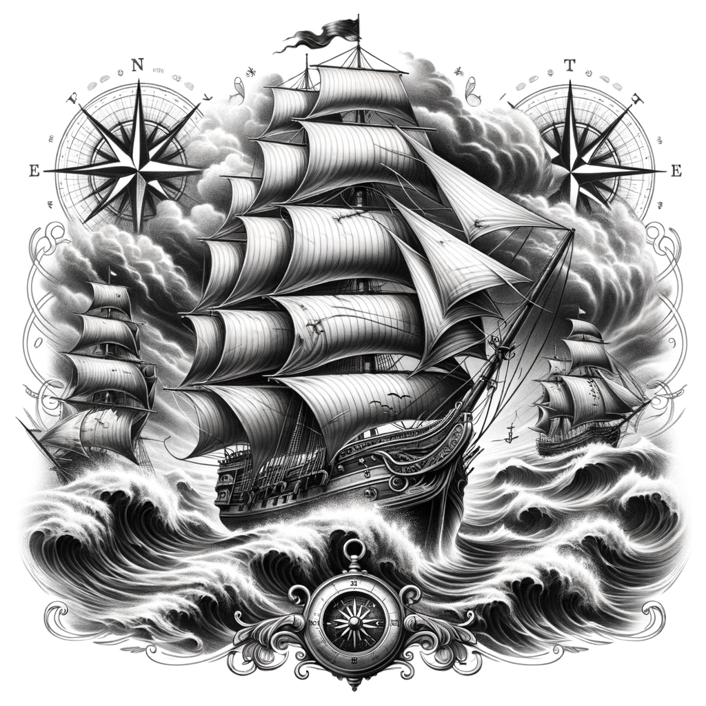 ship tattoo tattoo design