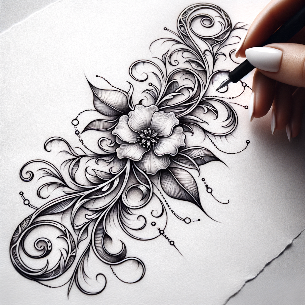 Wrist bracelet feminine tattoo design