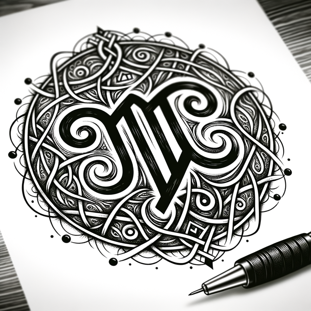 Virgo runes tattoo design