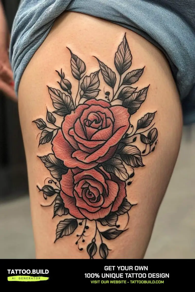 30+ Rose Tattoo Designs For Thigh (Stunning Designs & Ideas!)