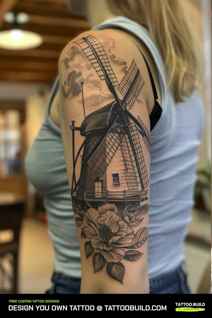 Ladies Windmill Tattoo