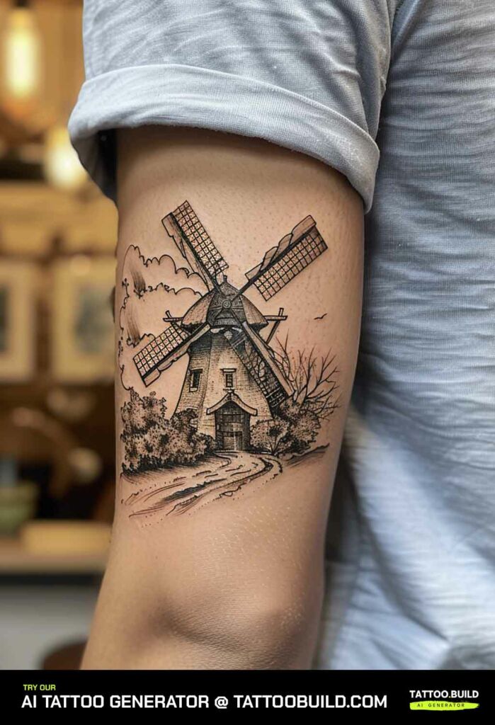 Windmill Tattoo Inspiration