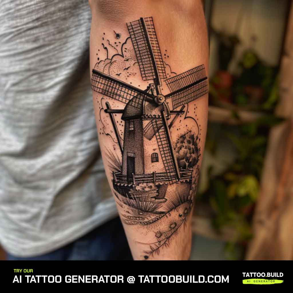 Awesome Windmill Tattoo ideas