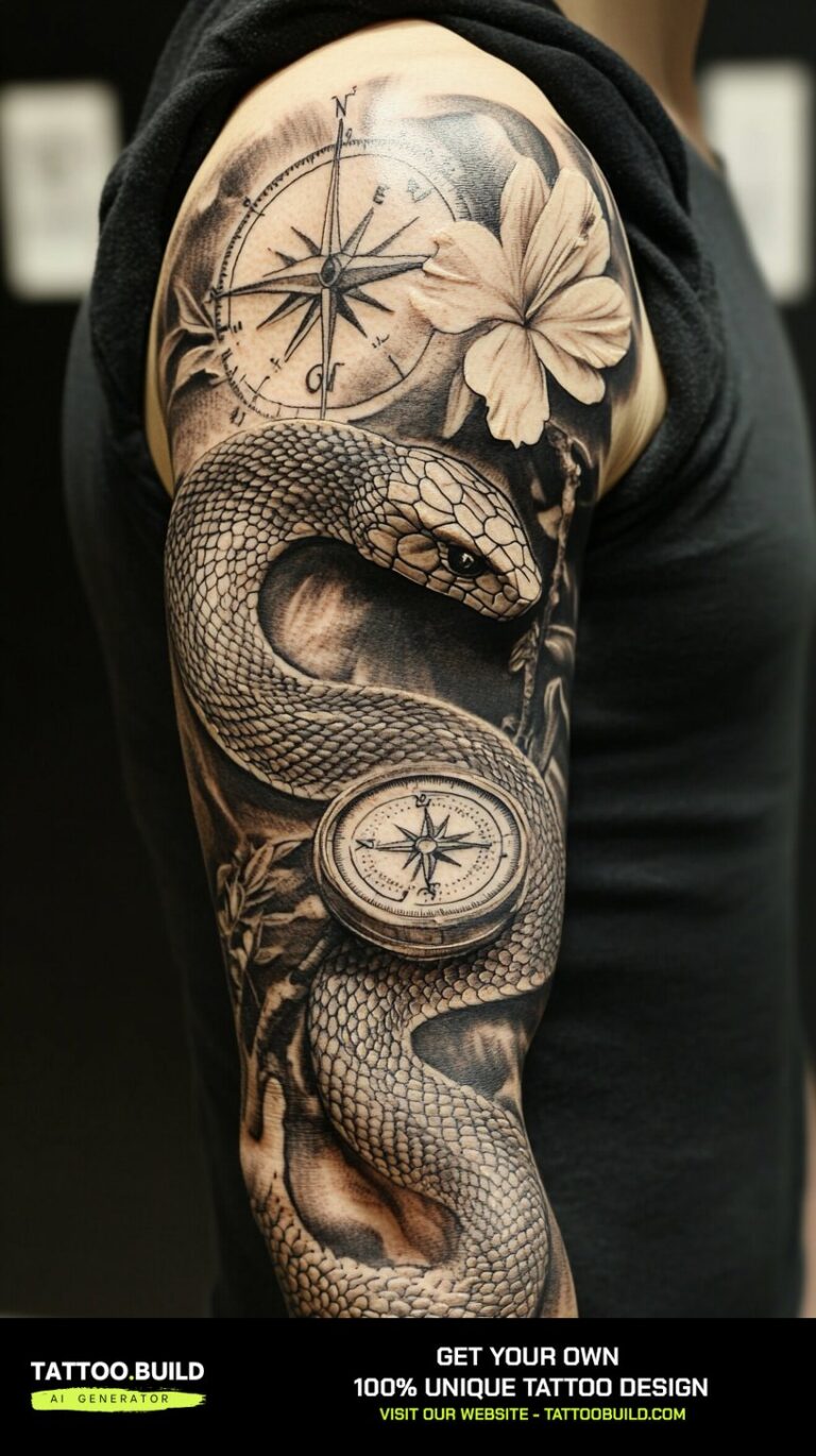 Snake Compass Tattoo Ideas (Stunning Designs!)