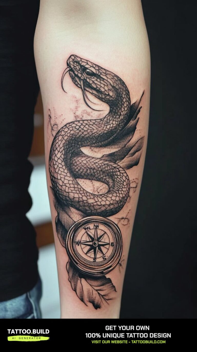 Snake Compass Tattoo Ideas (Stunning Designs!)