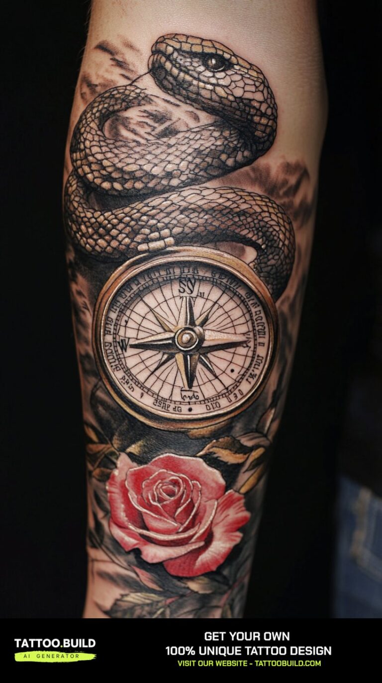 Snake Compass Tattoo Ideas (Stunning Designs!)