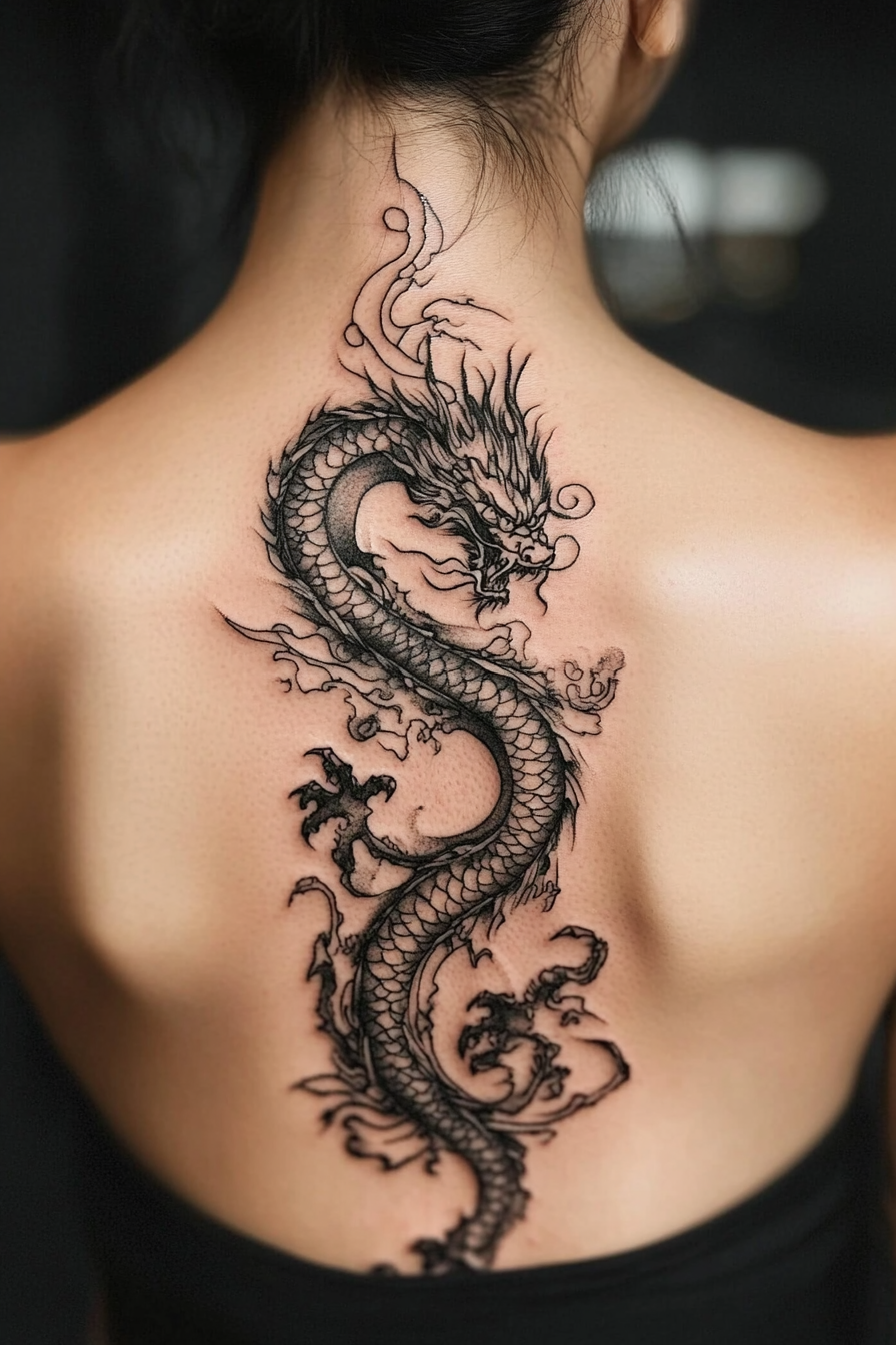 Chinese Dragon Spine Tattoo Ideas - Tattoo Build