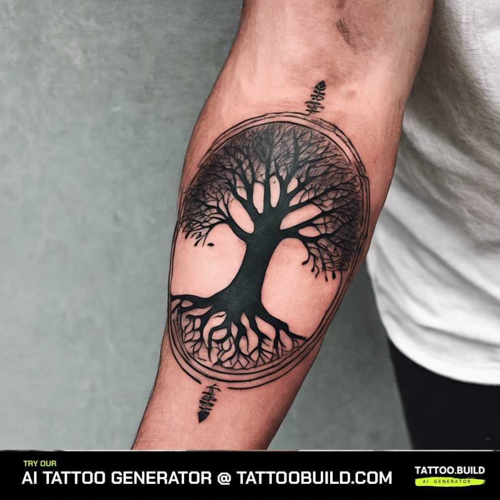 The tree of life tattoo is an amazing and meaningful forearm tattoo for guys