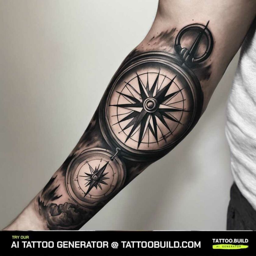 Compass Forearm Tattoos for Guys - Tattoo Build
