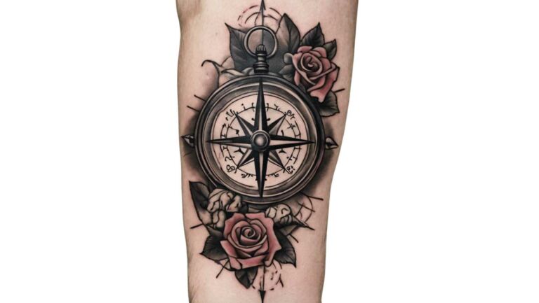 Compass Forearm Tattoos for Guys