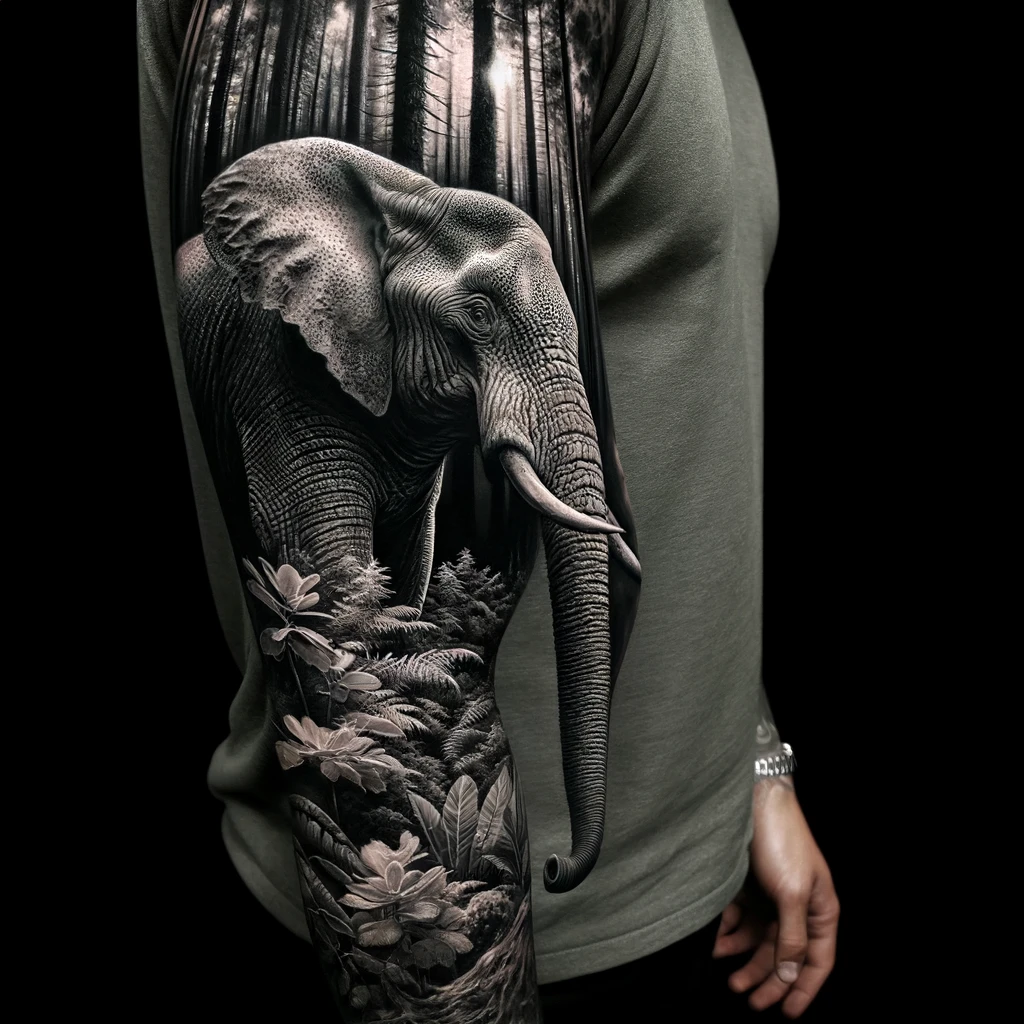 Elephant Sleeve Tattoo Ideas - Tattoo Build