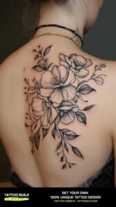 40+ Flower Tattoo on the Back Shoulder - Tattoo Build