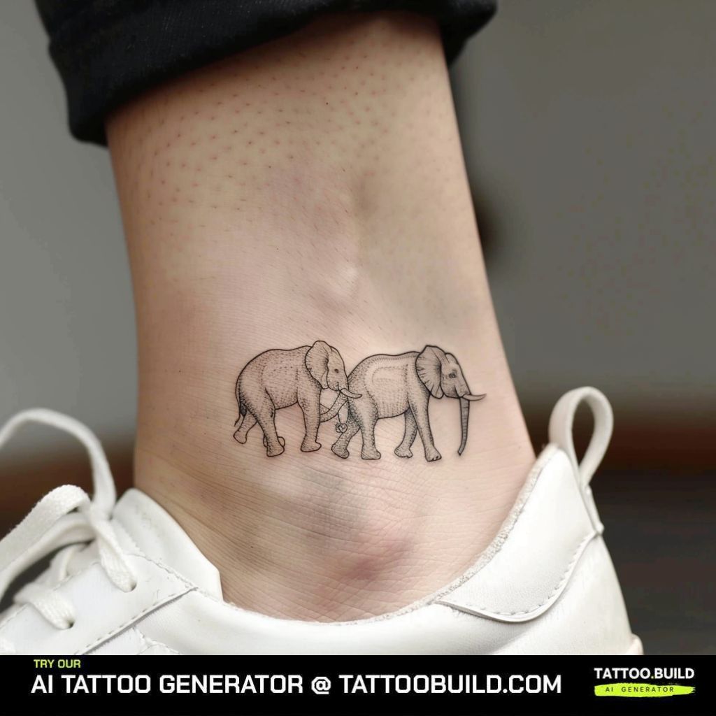 elephant family march tattoo