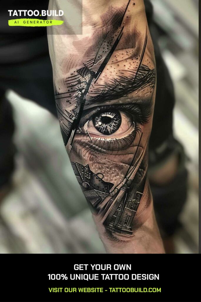Eye Arm Tattoo Design
