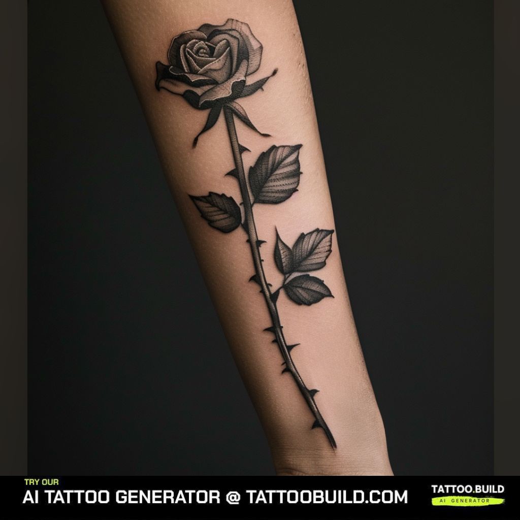 thorns rose mens rose tattoos
