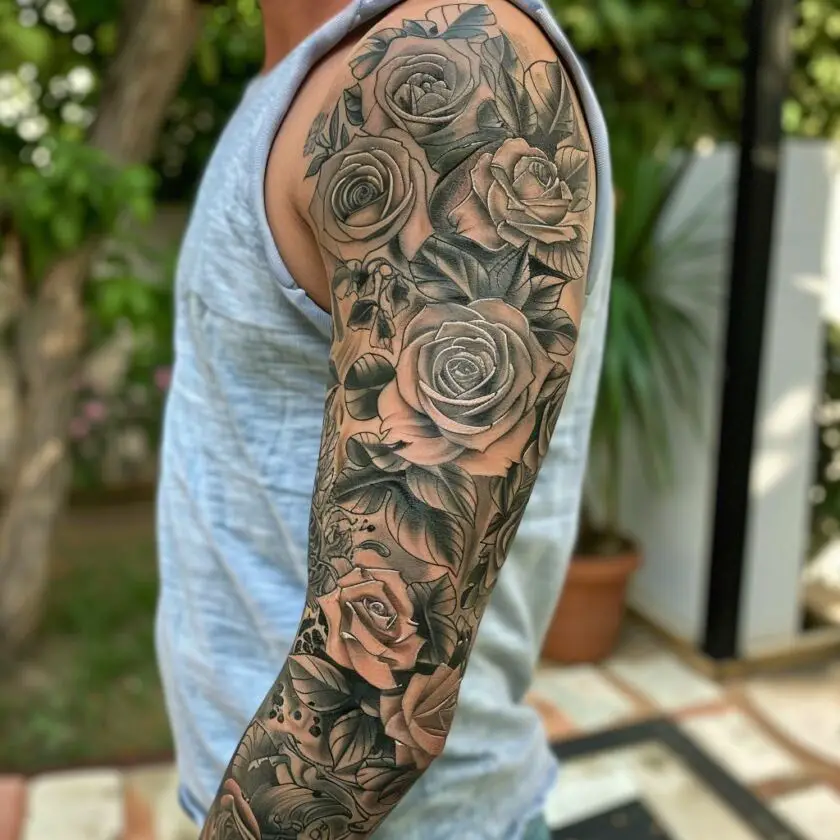 Cool Rose Flower Tattoo for Guys (Stunning Designs!)