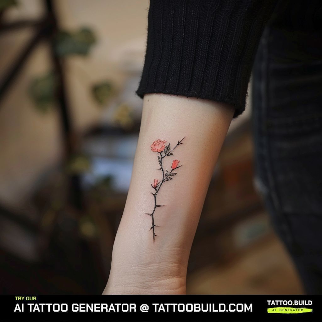 rose with thorns tattoo meaning