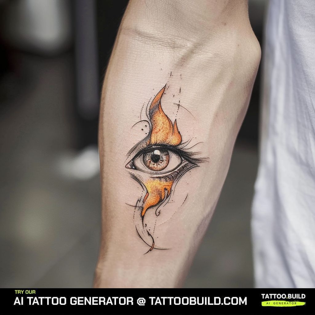 fire eye tattoo