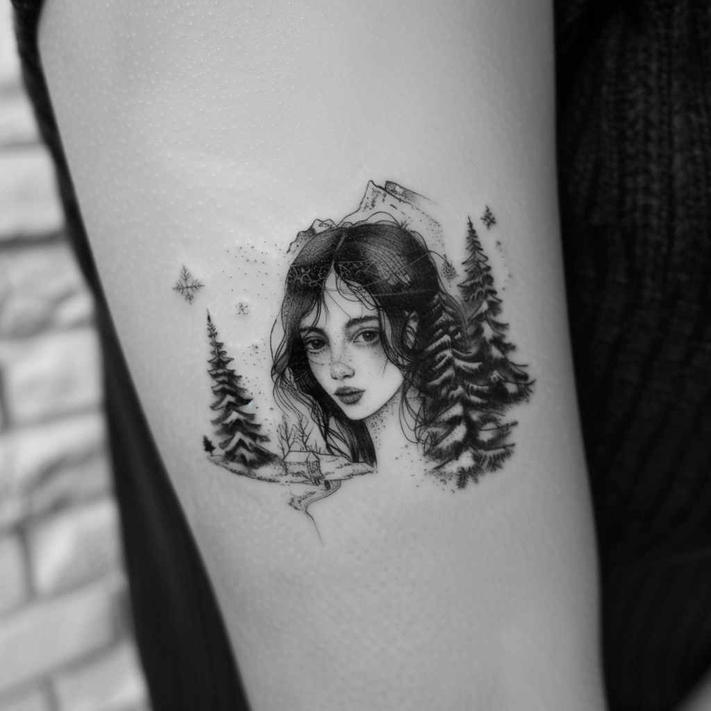 your picture plus christmas tree black and white christmas tattoo