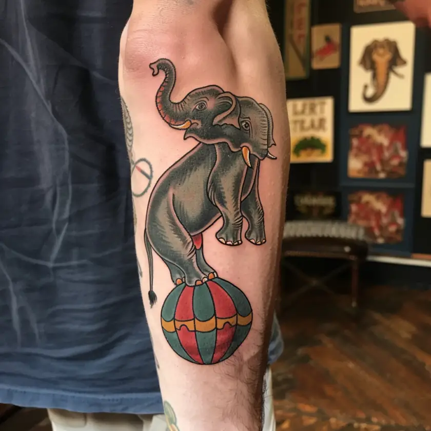 American Traditional Elephant Tattoo: 24 Stunning Design Ideas - Tattoo ...