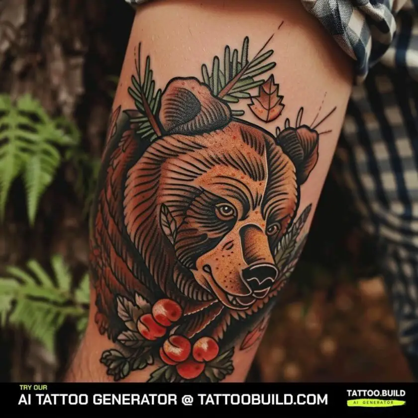 Traditional Bear Tattoo Meaning and Design Ideas - Tattoo Build