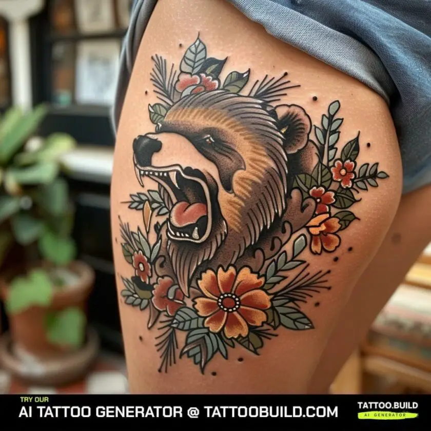 Traditional Bear Tattoo Meaning and Design Ideas - Tattoo Build