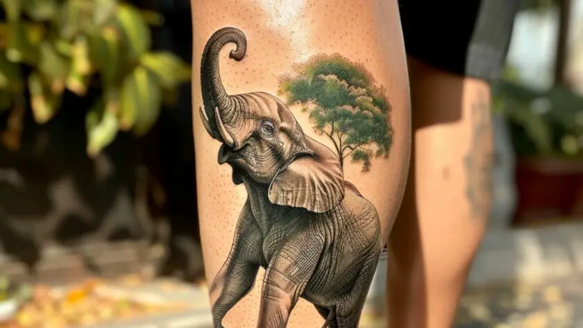 Trunk Up Elephant Tattoo: 9 Striking Ideas to Beautify your Body ...