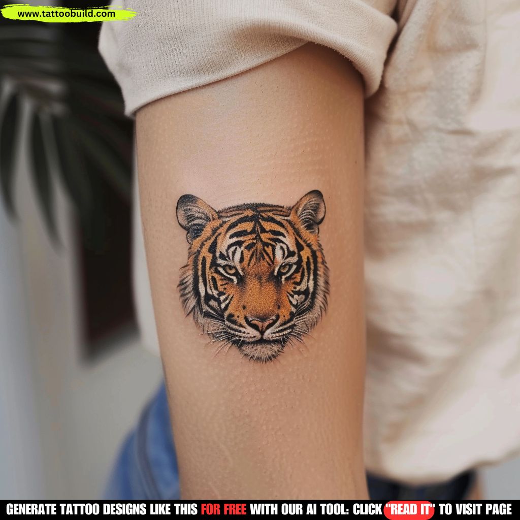 tiger arm tattoo for women