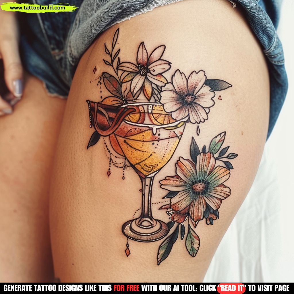 cocktail summer tattoo