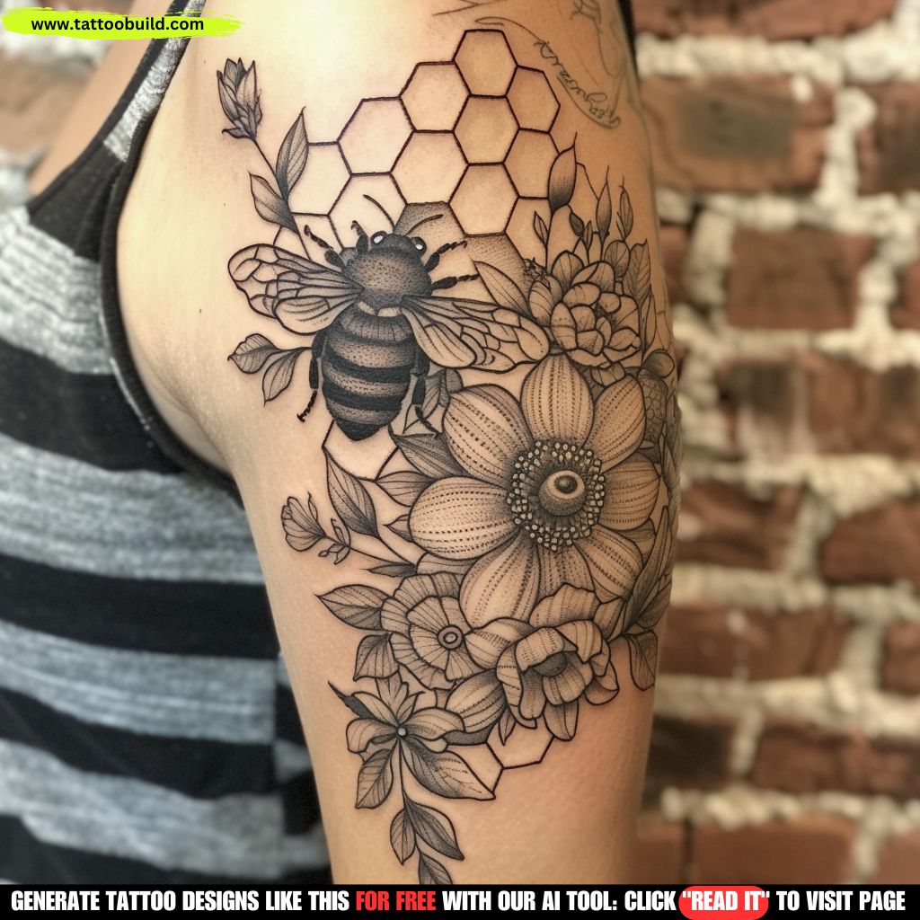 bee summer tattoo