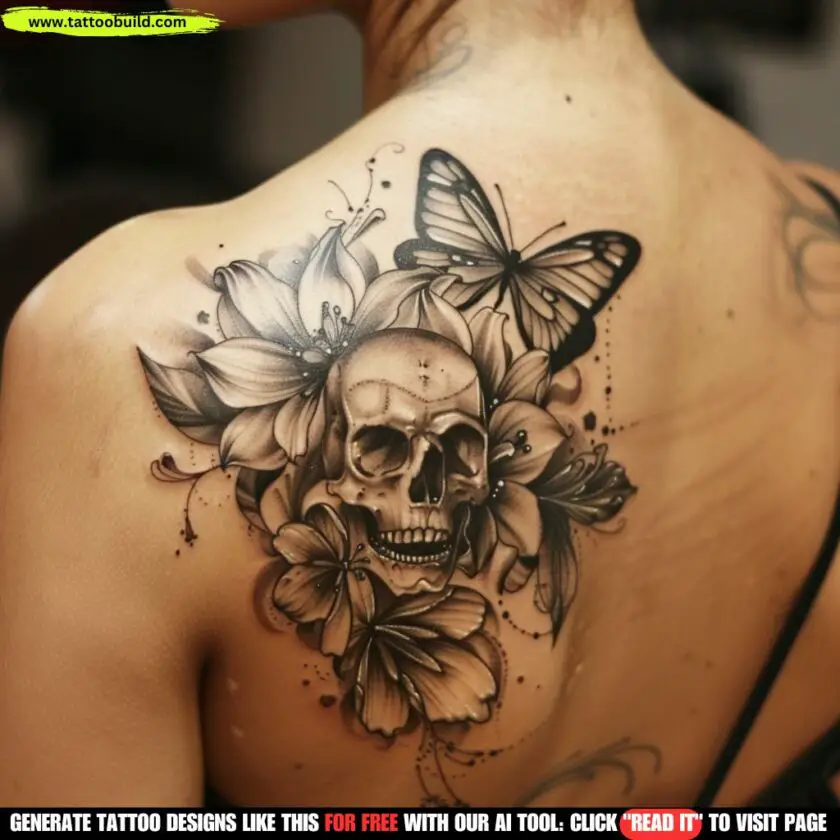 Butterfly Skull Tattoo Meaning and Designs - Tattoo Build