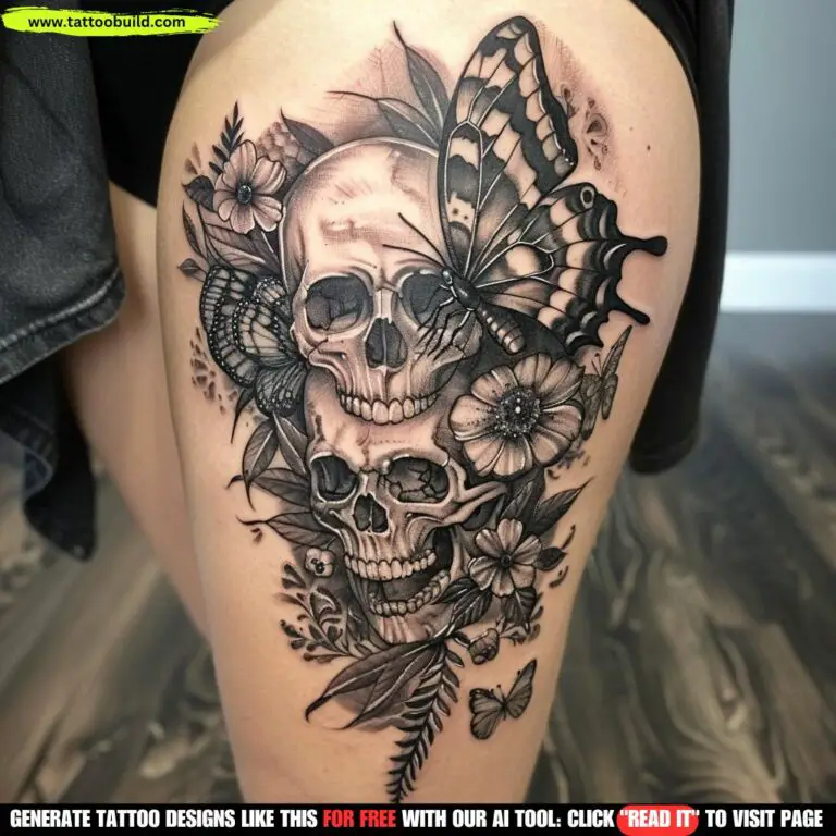 Butterfly Skull Tattoo Meaning and Designs - Tattoo Build