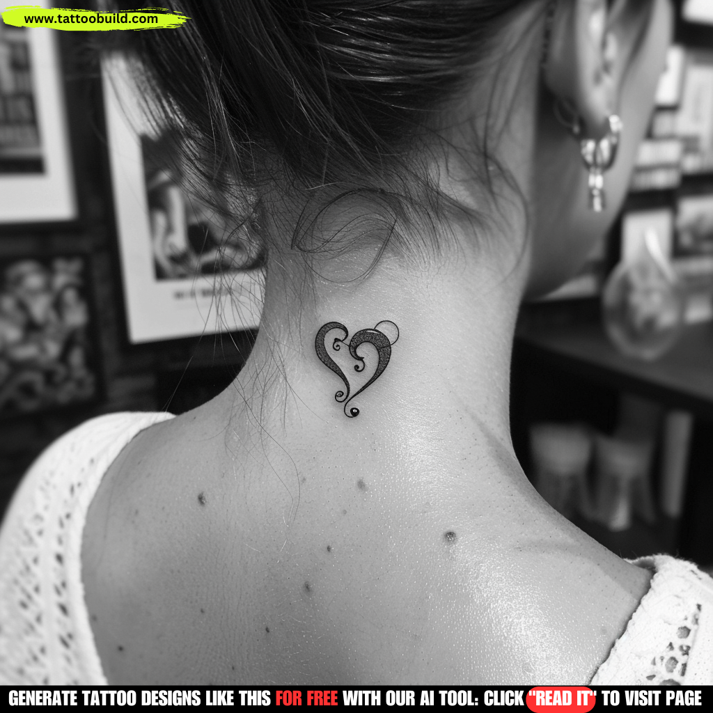 love tattoo on the neck