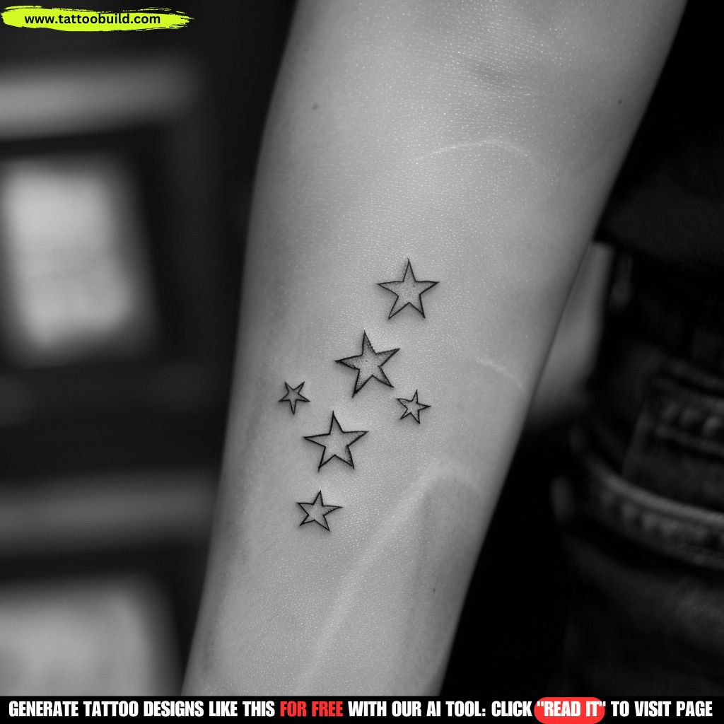 small meaningful star tattoo for women