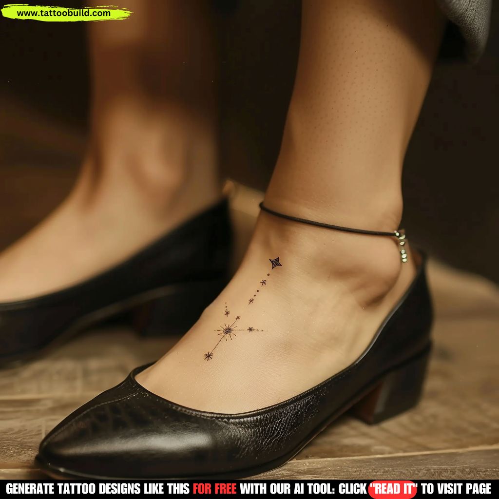 feet star tattoo designs