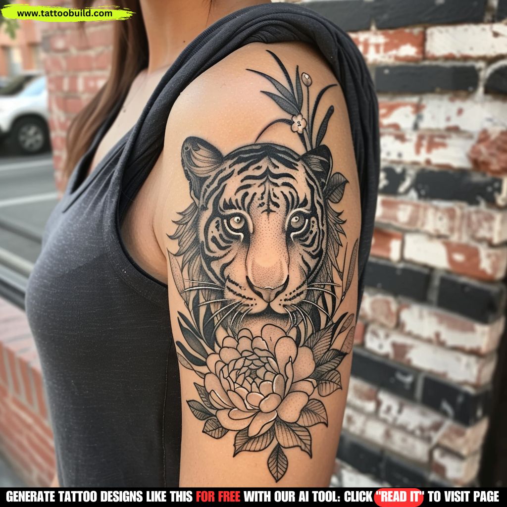 tiger tattoo black ink