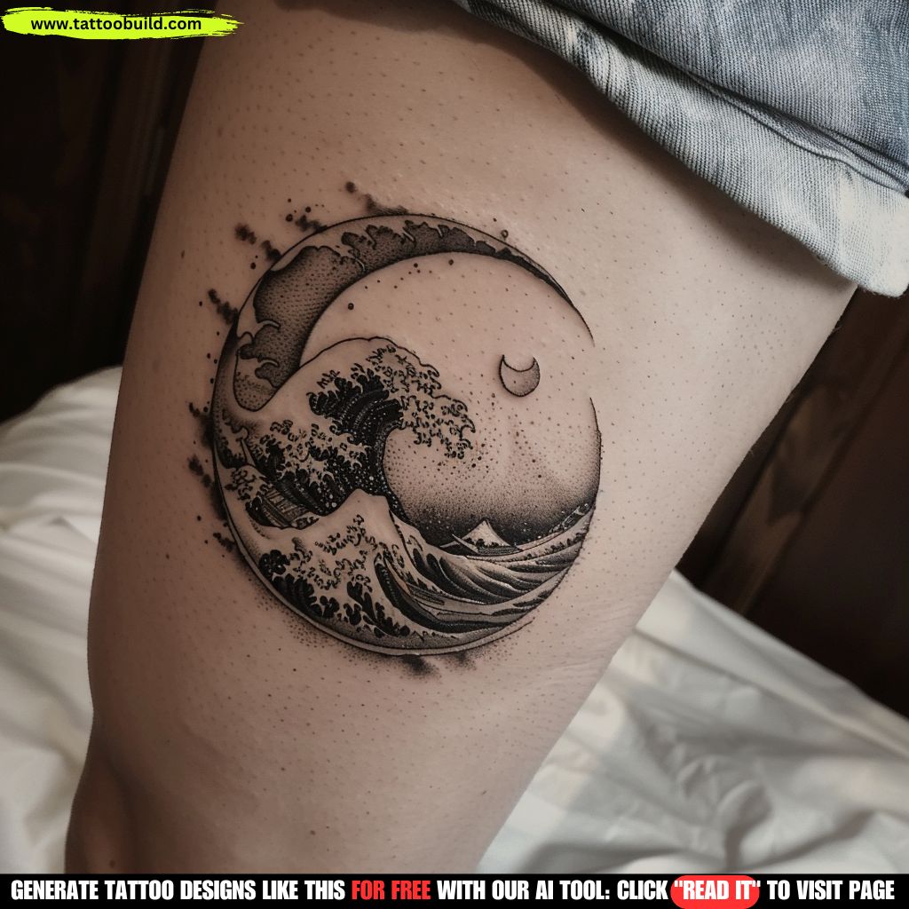 wave moon tattoo meaning
