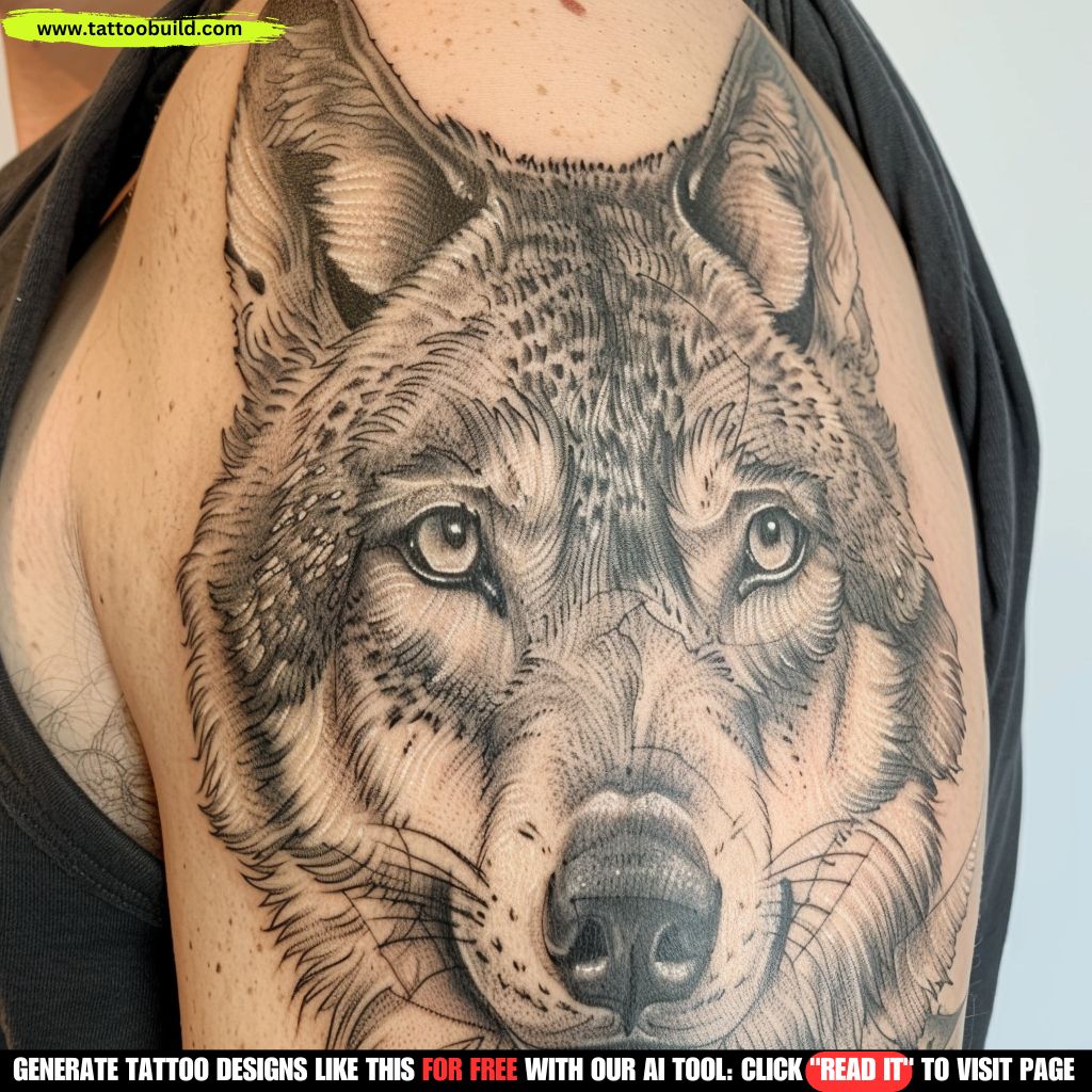 realistic wolf tattoo design ideas