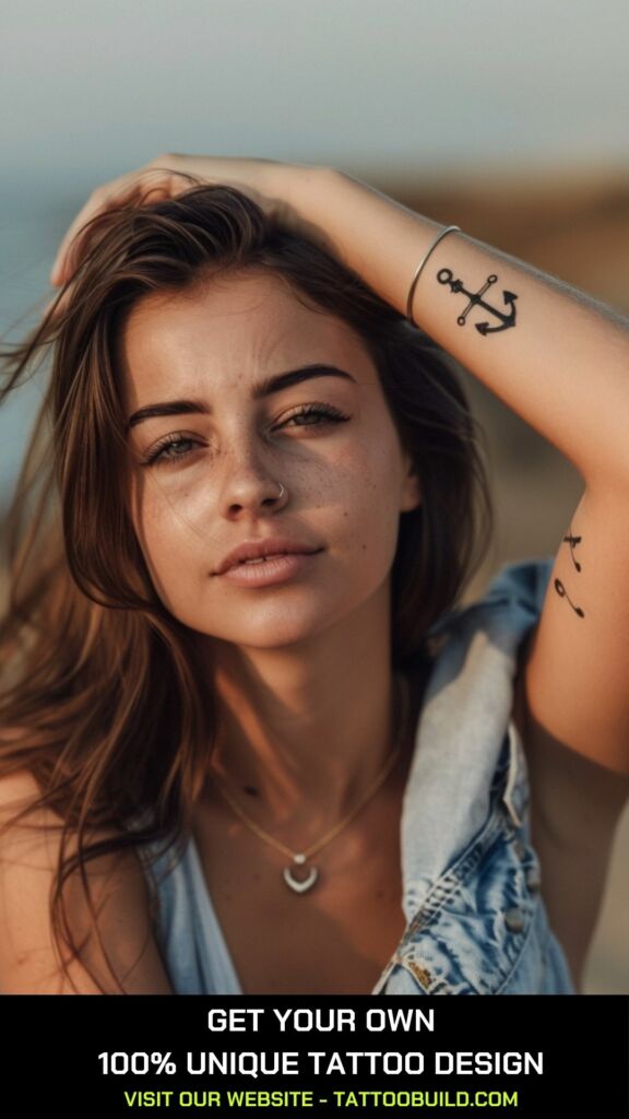 minimalist anchor tattoo for women