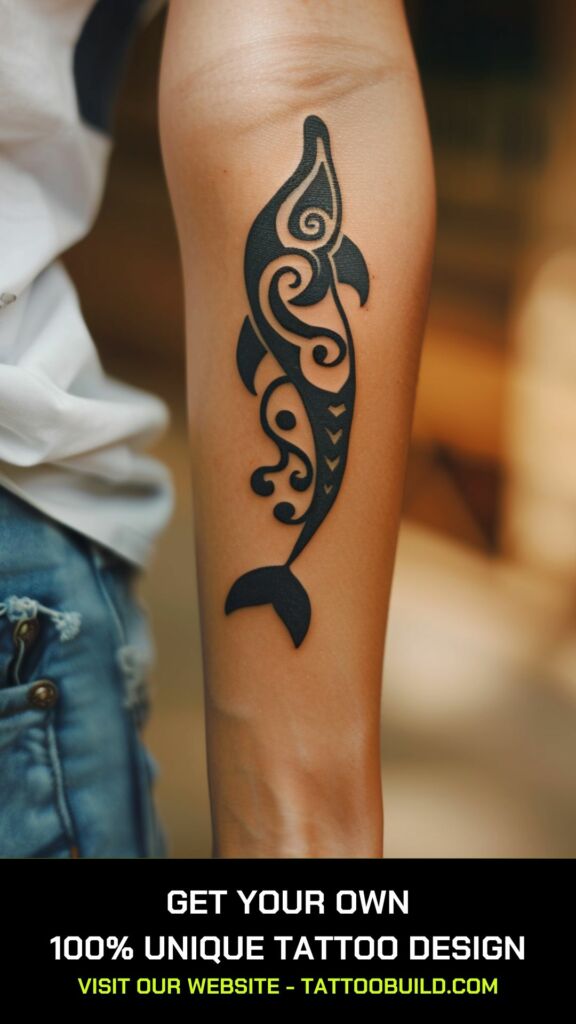 tribal dolphin tattoos for females