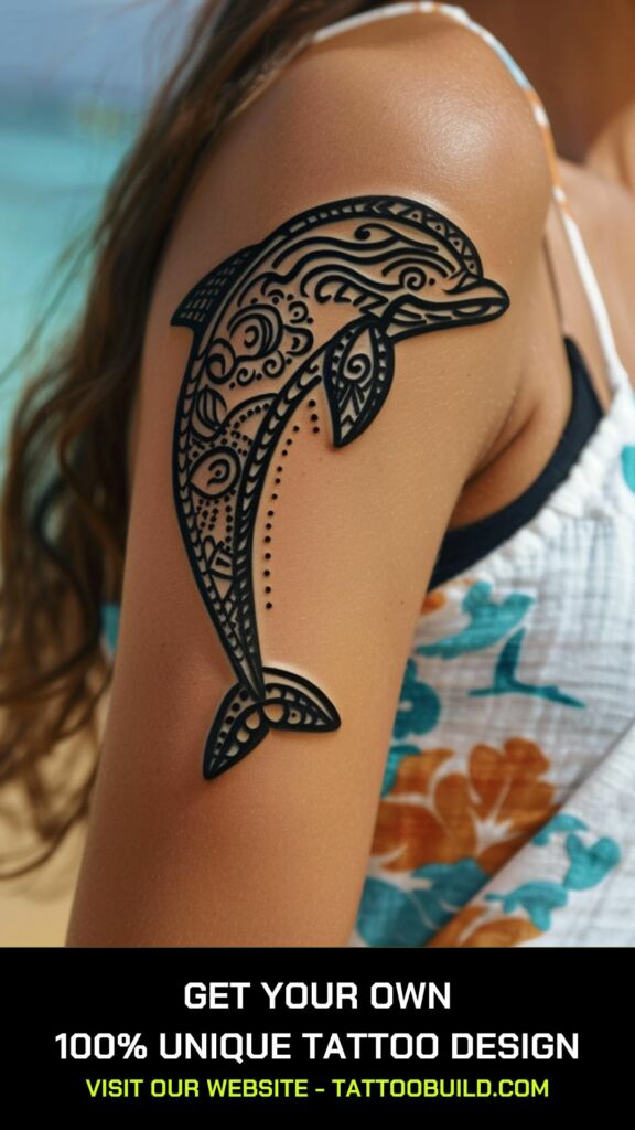 tribal dolphin tattoos for females