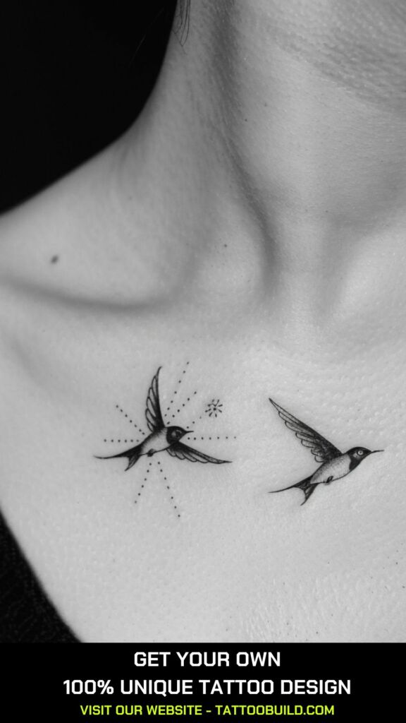 Bird Chest Tattoos Females