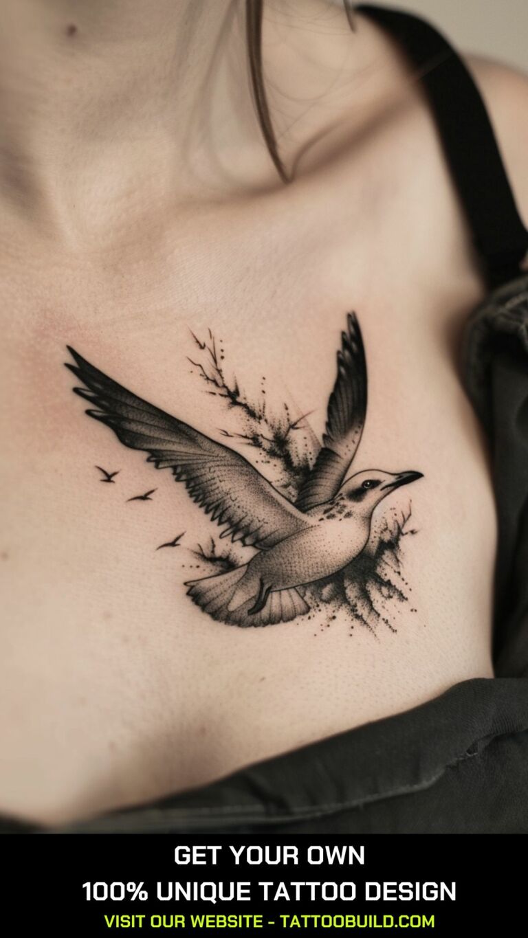 Bird Chest Tattoos for Females: A Symbol of Freedom and Beauty - Tattoo ...