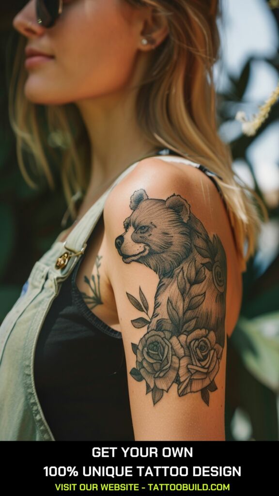 bear bicep tattoo for female
