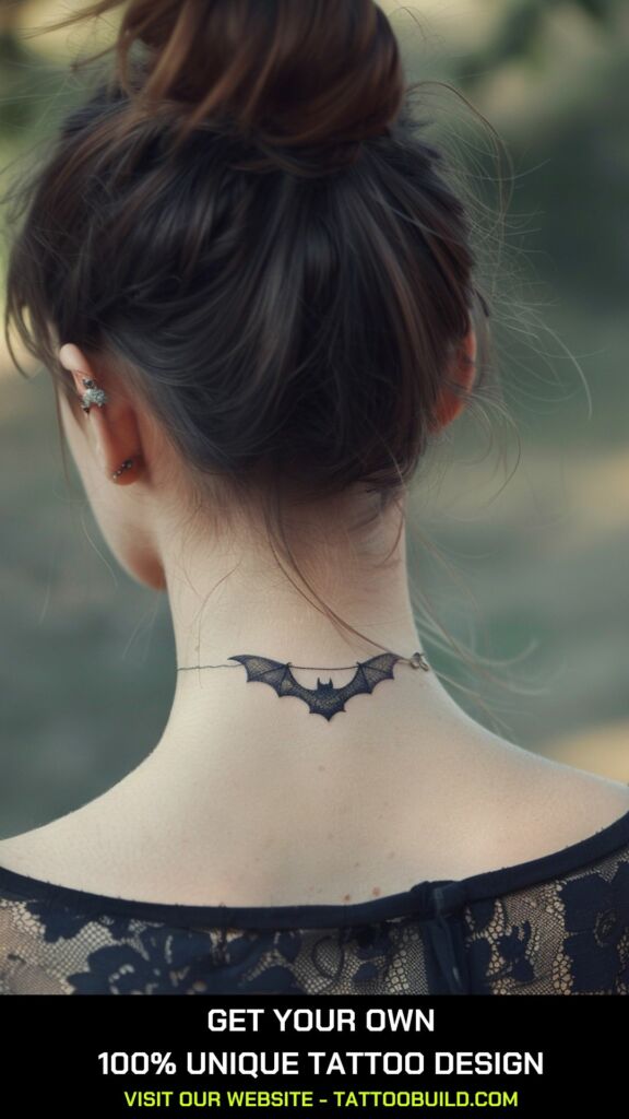 Bat tattoos design idea for ladies
