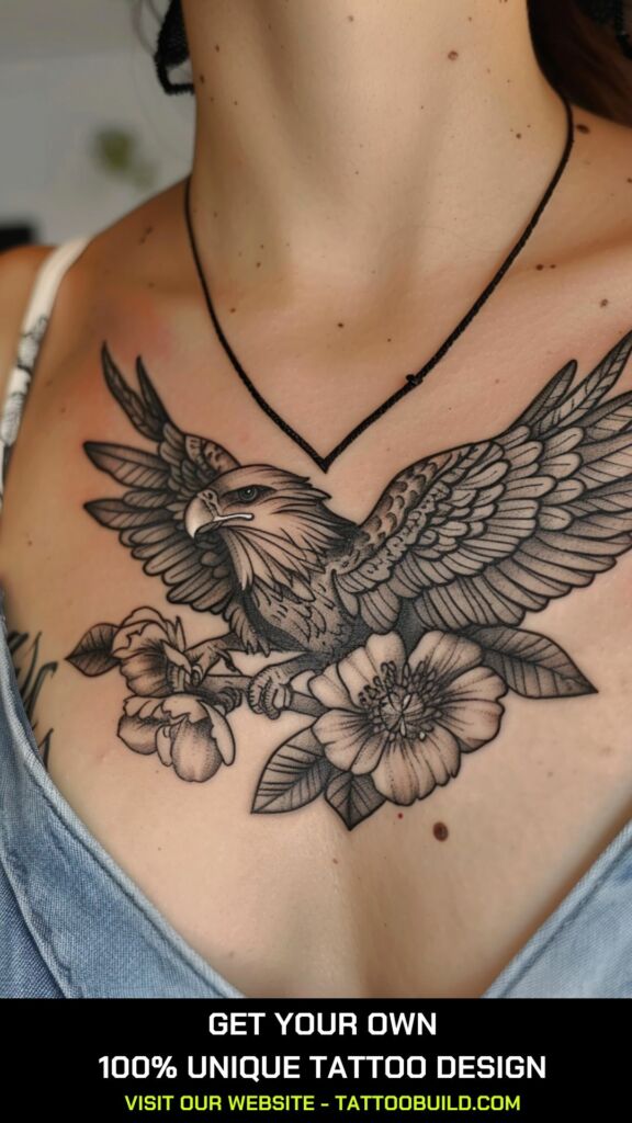 Bird Chest Tattoos Females
