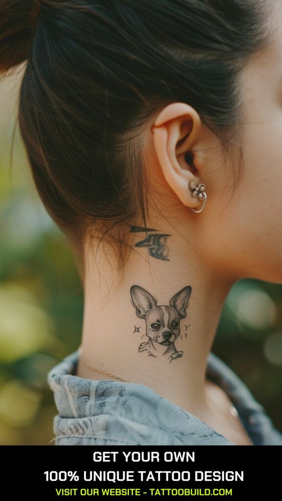 back of the ear tattoos for females 