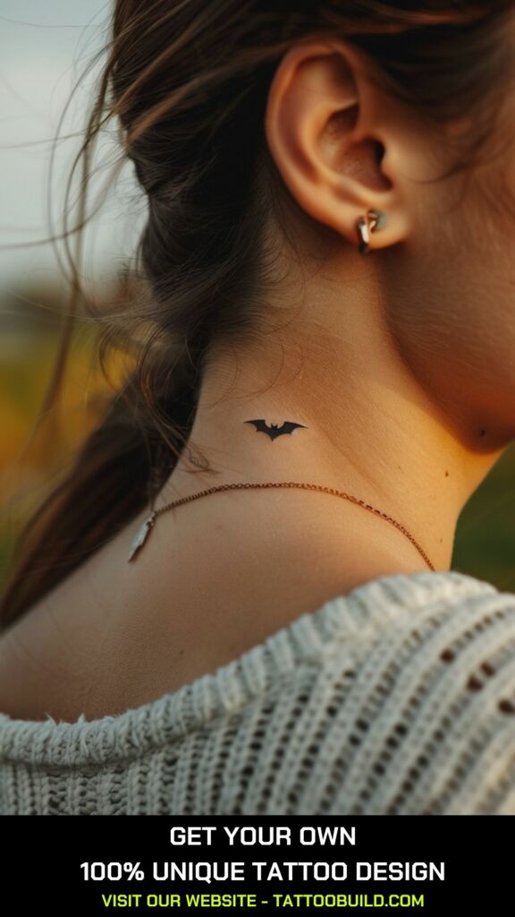 Bat tattoos design idea for ladies