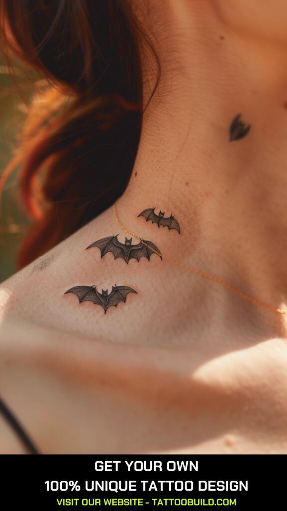 Bat tattoos design idea for women