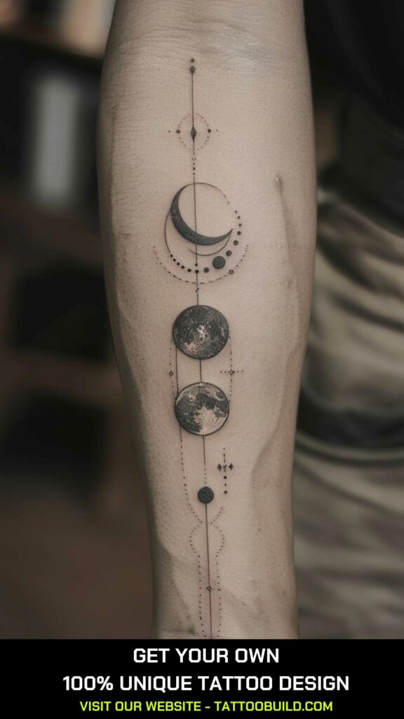 Gemini symbol and moon tattoo ideas